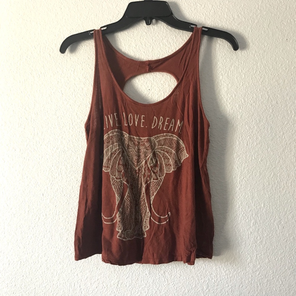 Rue 21 Novelty Elephant Tank Top Crop Medium